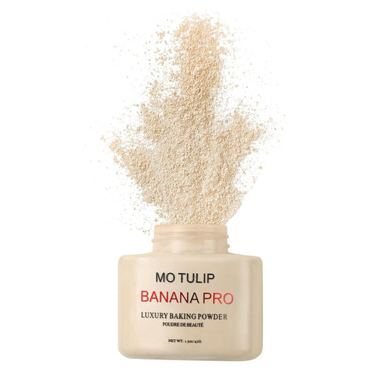 Banana Pro Loose Baking Powder, long lasting Matte Finish Make Up Setting Powder, Easy to Make Up Face Powder for Medium Skin Tones, Minimizes Pores and Fine Lines (1.5 O.Z)