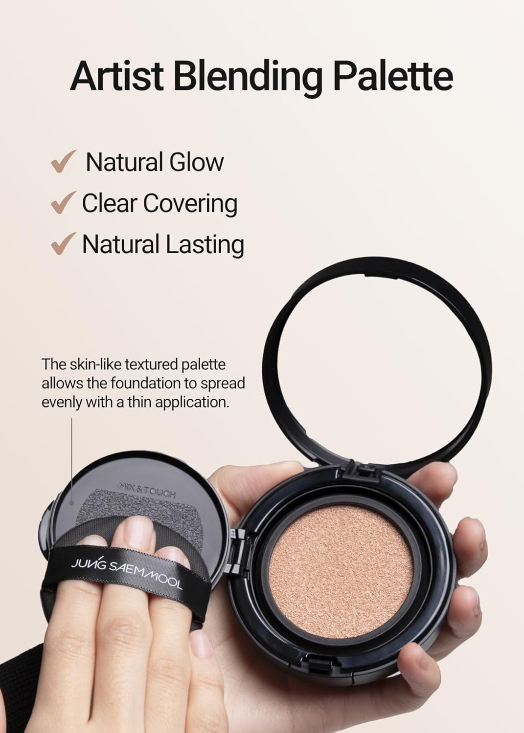 [JUNGSAEMMOOL OFFICIAL] Essential Skin Nuder Cushion (N Light) | Refill not Included | Foundation Makeup | Natural Finish | Buildable Coverage | Korean Makeup Artist Brand | Cream Foundation