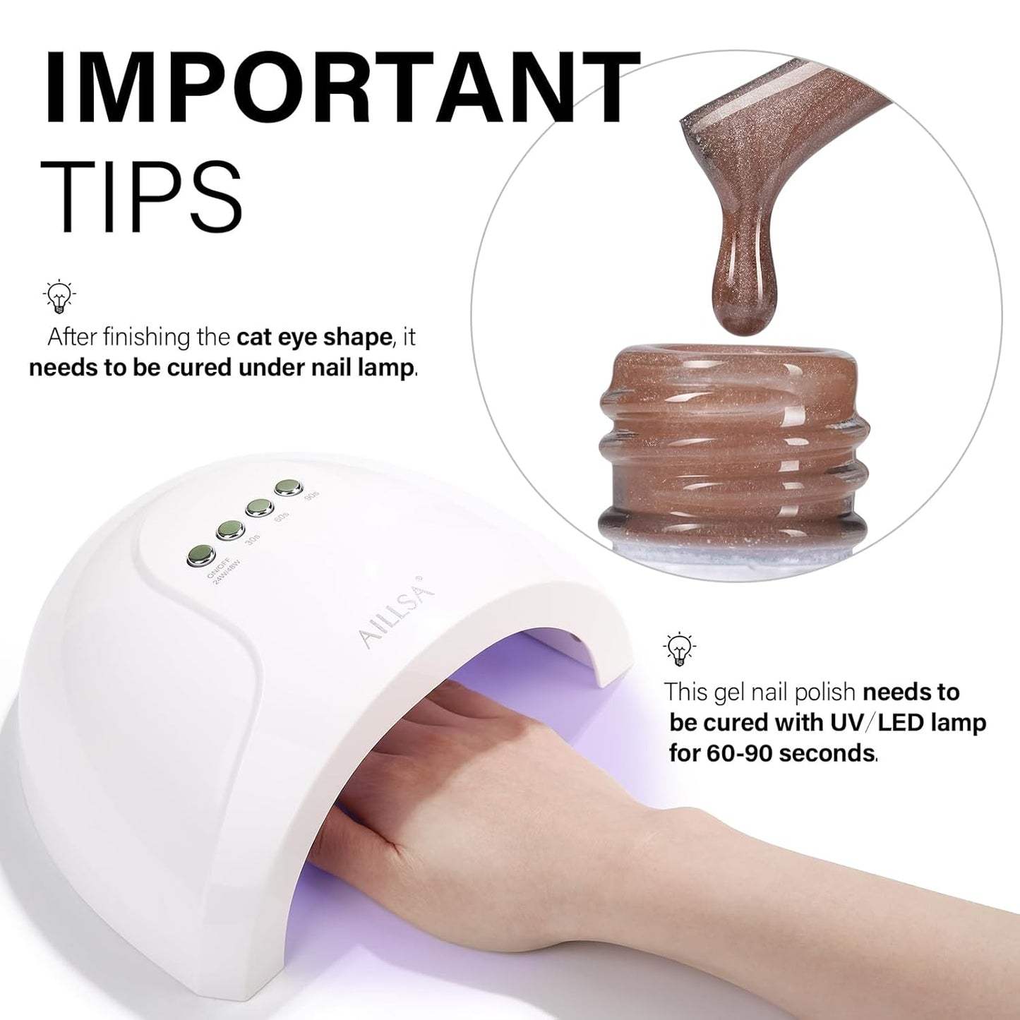 AILLSA Cat Eye Gel Nail Polish Nude Crystal Glitter Polish with Magnet, Sheer Glass Shimmer Holographic Nail Polish Reflective Translucent Jelly Color U V Gel Salon DIY at Home 0.5 OZ GF31