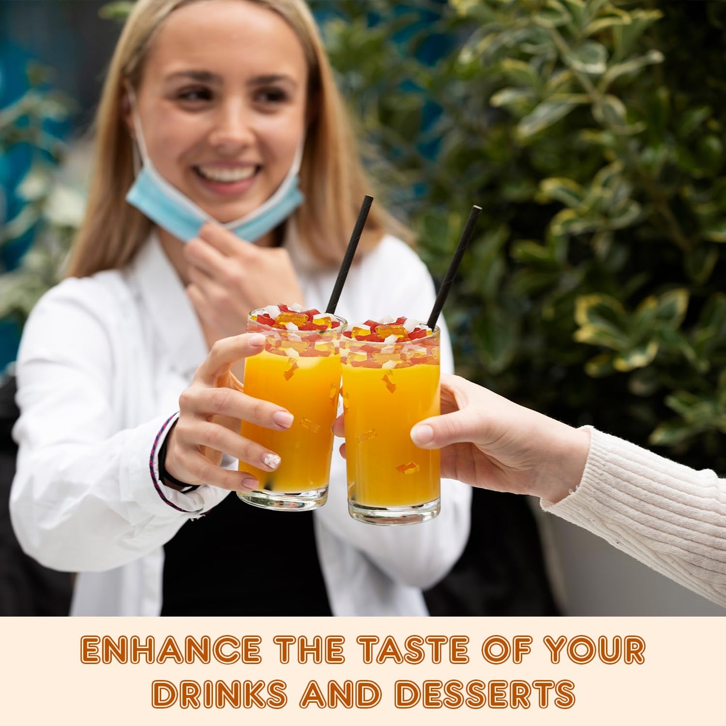 Fanale Coconut Jelly Topping nata de coco for Bubble Tea 8.3 lb | Rainbow Jelly | for Boba Tea, Smoothies, Slushes, Desserts | 8.3lb | JEL001