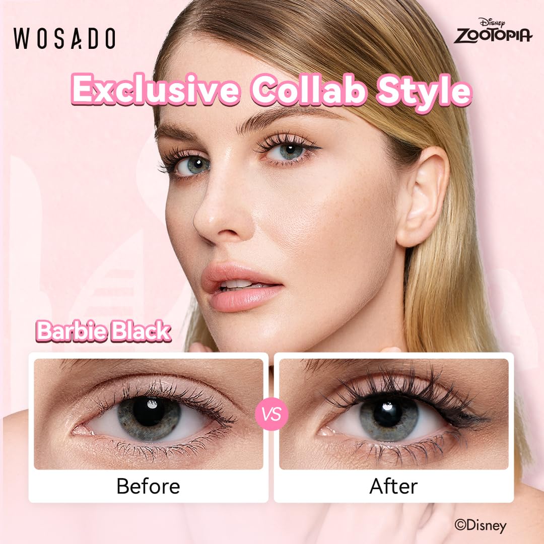 WOSADO×Disney Soft Magnetic Eyelashes Kit with Applicator, Gazelle Reusable Glue-free Wispy Magnetic Lashes, Cruelty-free False Lashes, Waterproof, Lightweight, Suit for Heavy Makeup