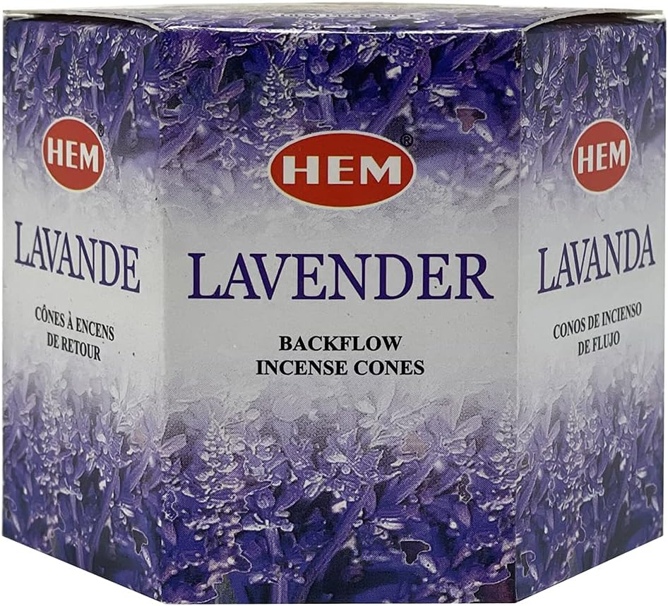 TRUMIRI Lavender Incense Cones (40 pieces, 2 sets of 20) for Waterfall & Fountain