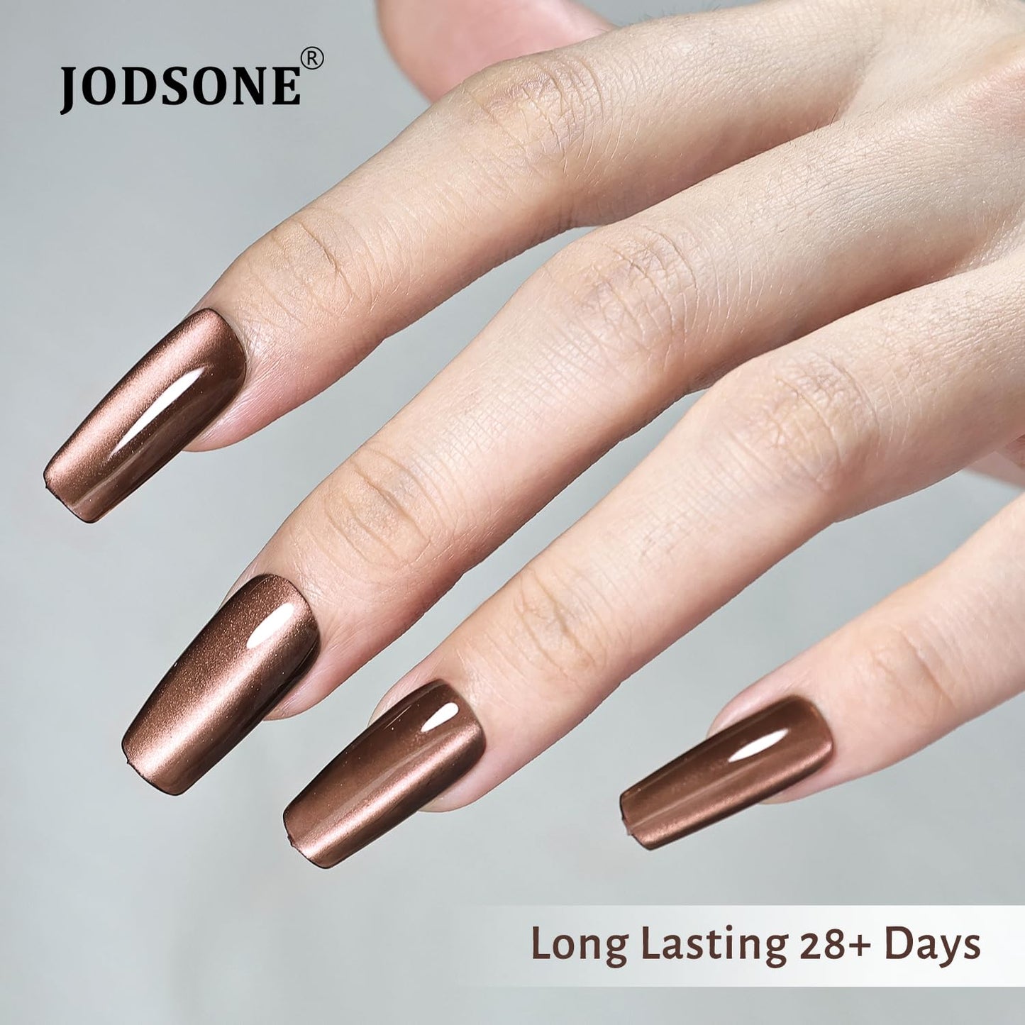 JODSONE 16.5ml Cat Eye Gel Nail Polish Dark Brown Glitter Magnetic Reflective Translucent Need U V Curing Salon Gift for Girl Women