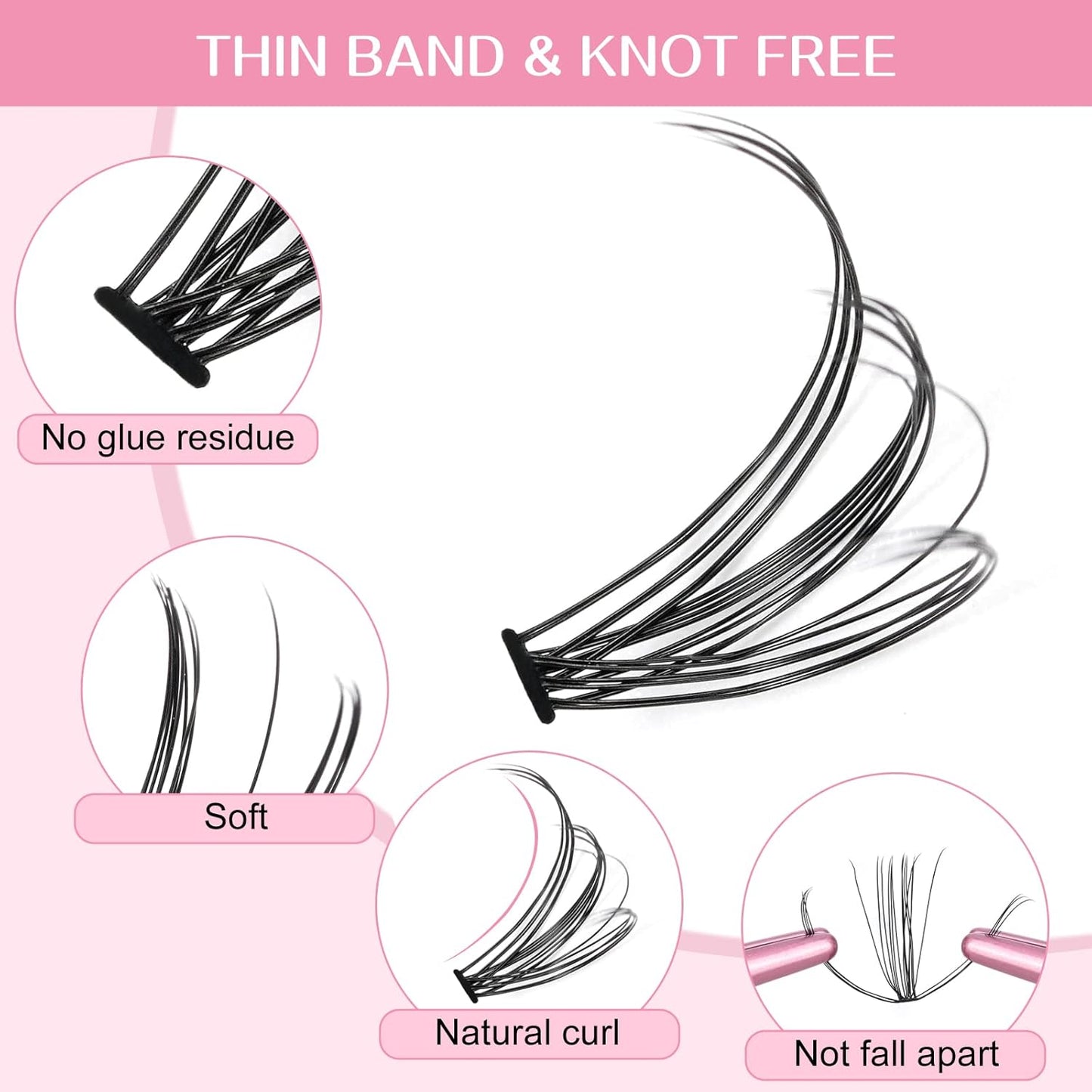 280 Mix Length & Curl Lash Set: Wispy 10D, 20D, C & D Curl - Cluster, DIY At Home