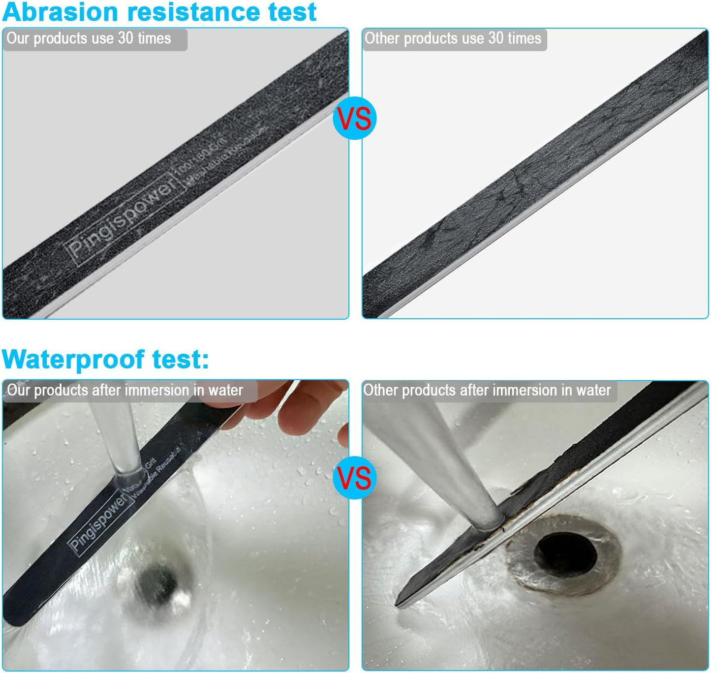 Nail File Set, 14PCS Professional Metal & Emery Board Files for Natural & Acrylic Nails(100/180 Grit), Double Sided Reusable & Washable Nail Care Manicure Kit for Women Home & Salon