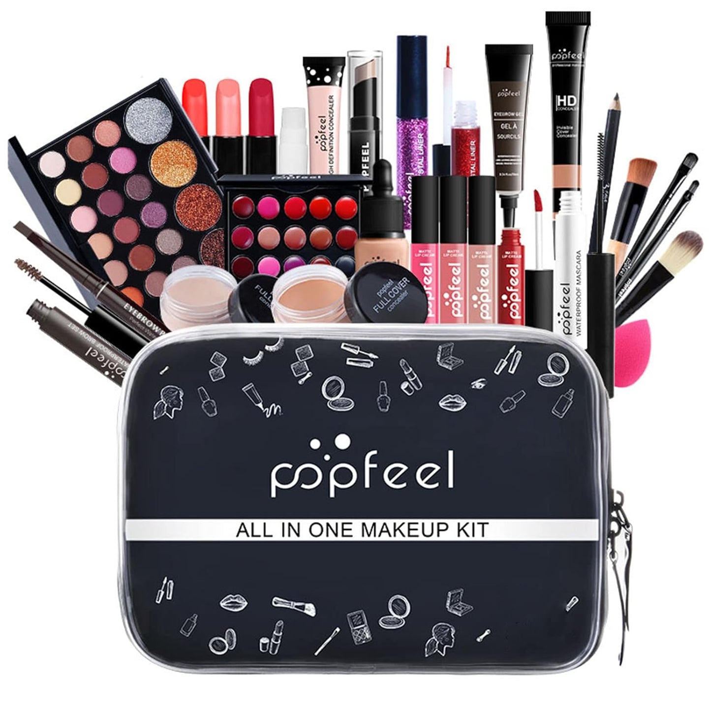 Makeup Kit for Women Full Kit, 26PCS Multi-Purpose Makeup Kit All-in-One Makeup Gift Set Makeup Essential Starter Kit, Compact and Lightweight Design for Girls, Women