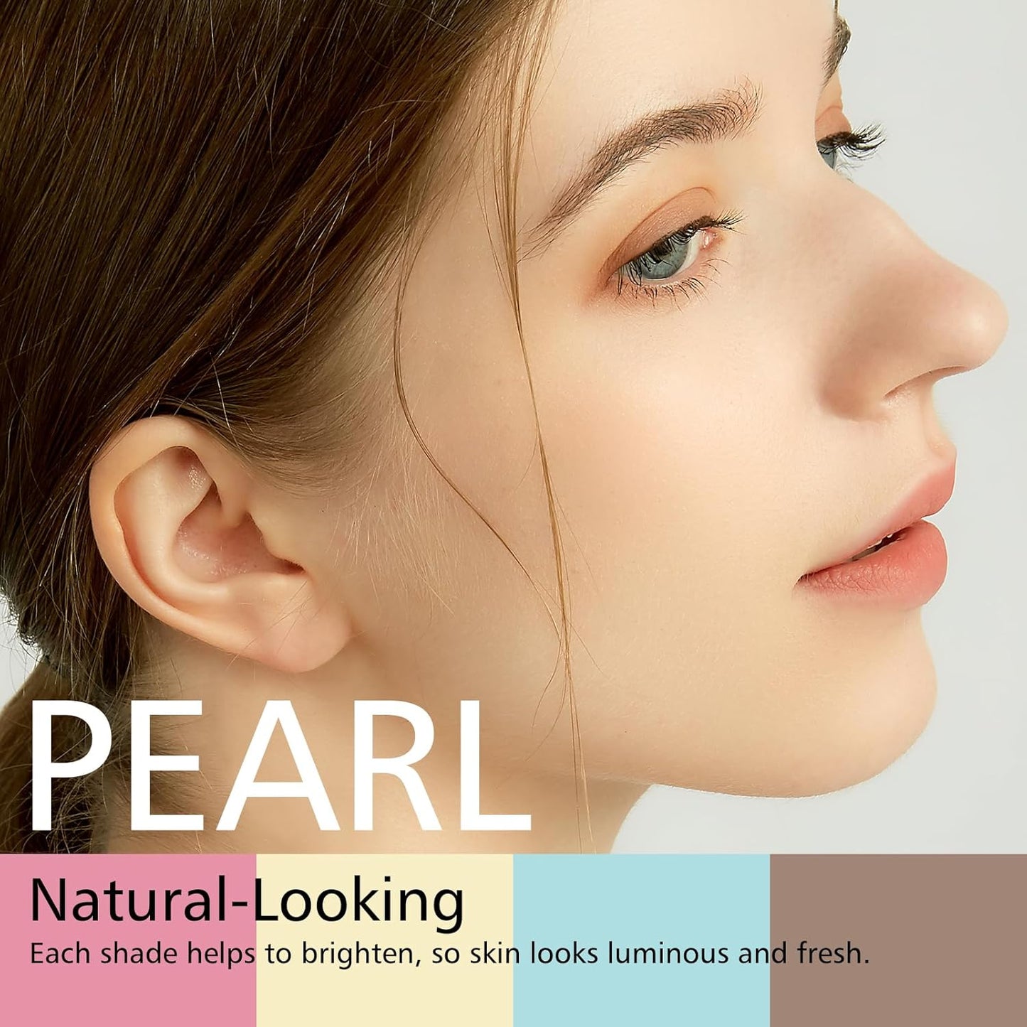 KYDA Color Correcting Pearl Setting Powder, Correct Brightening Finishing Powder, Even Tone Correcting, Lasting Oil Control Pressed Powder