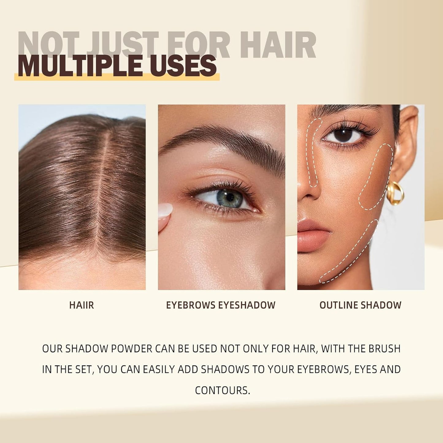 New Root Touch Up Hair Color,Hair Fibers for Thinning Hair,Cruelty Free Hairline Powder - Instantly Cover Touch Up, Hair Color Root Touch Up Powder, Hair Thickener for Women & Men (Light Brown)