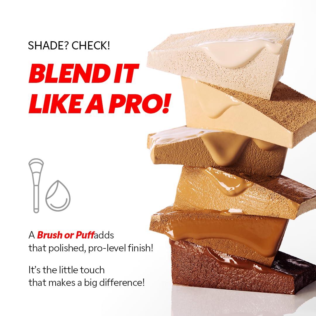 TIRTIR Mask Fit Red FoundationㅣLong Lasting Flawless Coverage, Energy Essence, Lightweight, Hydrating, Pore-Blurring, Breathable Satin Finish, Makeup, Radiant Skin, #43N Deep Cocoa, 1.01 Fl Oz