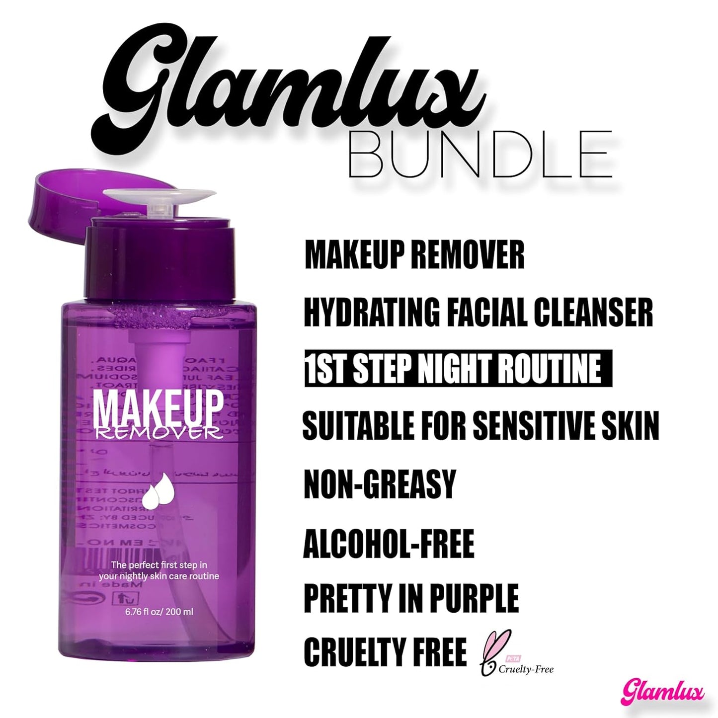 Beauty Bundle All In One Makeup Kit For Women, Teens, Girls, Full Size Makeup Essentials Makeup Remover, Make It Last Setting Spray, Brow Wax Lamination Pencil, Plumping Lipglosses