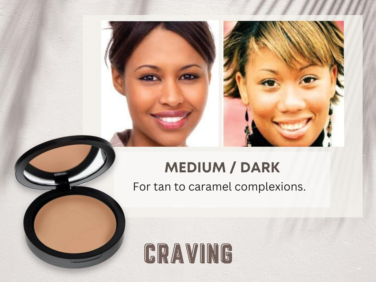 Mineral Dual Powder in Craving (Medium/Dark) | 4-in-1 Pressed Mineral Foundation with SPF 15 for Flawless Glow & Soft Looking Skin | Oil Free, Talc Free, Gluten Free | 0.45 Oz | by Mommy Makeup