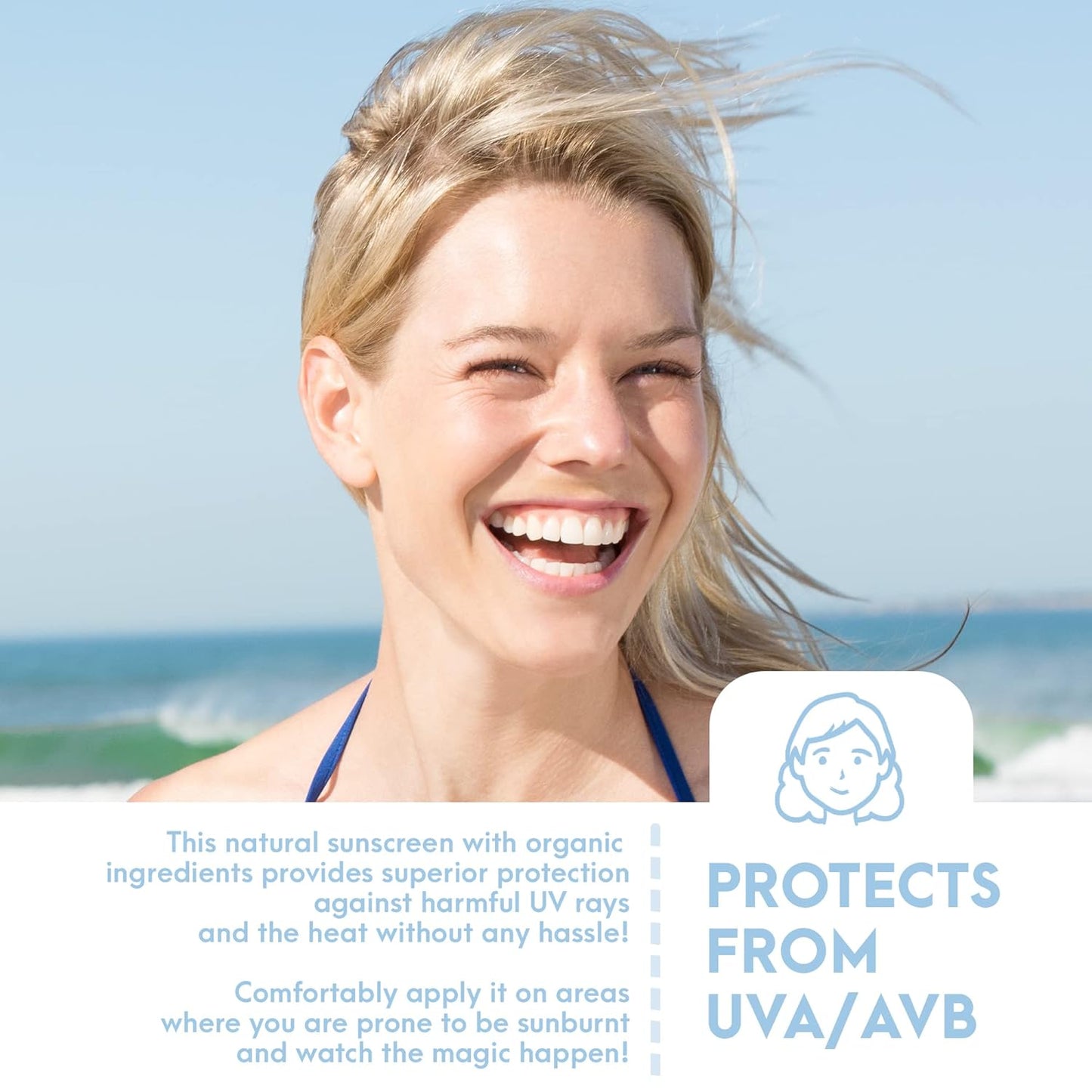 SPF15 Broad Spectrum Natural Sunscreen, Soothing & Hydrating Sunscreen Lotion, Plant-Based Sun Block, Water-Resistant Sun Screen Protector for Face and Body, 4oz - Natural Tone Organic Skincare