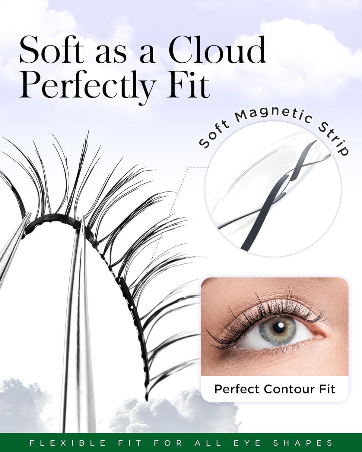 BEYELIAN Magnetic Eyelashes with Applicator Kit, Reusable Natural Look False Lashes, No Glue Needed Soft Magnetic Lashes for Eye MAGIC-102 (Lightweight & Comfortable)