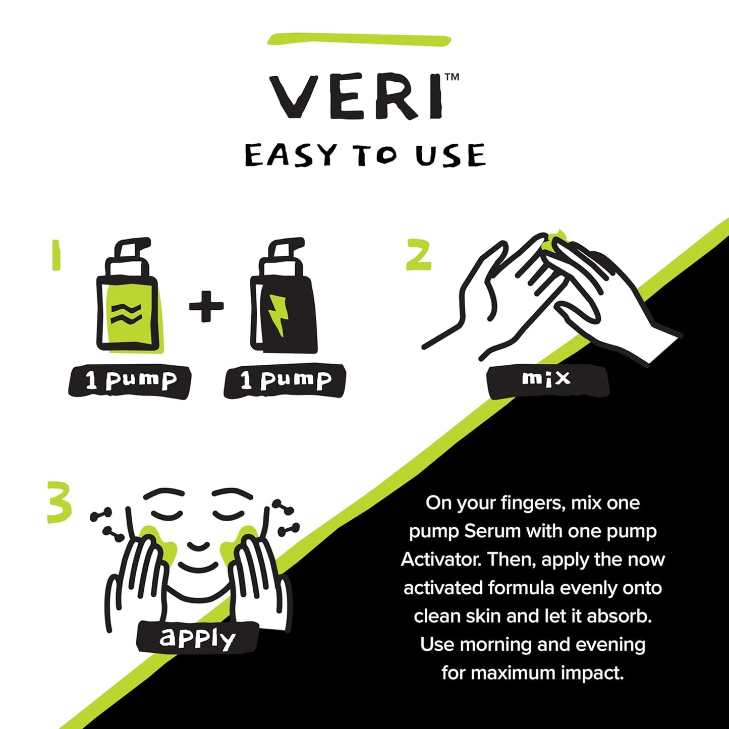 VERI Nitric Oxide + Salicylic Acid Clear Skin System (Peroxide-Free): For Acne Prone Skin, Unclogs Pores, Clarifies Blemishes, Reduces Inflammation, Prevent Future Breakouts, 30 mL / 1 oz