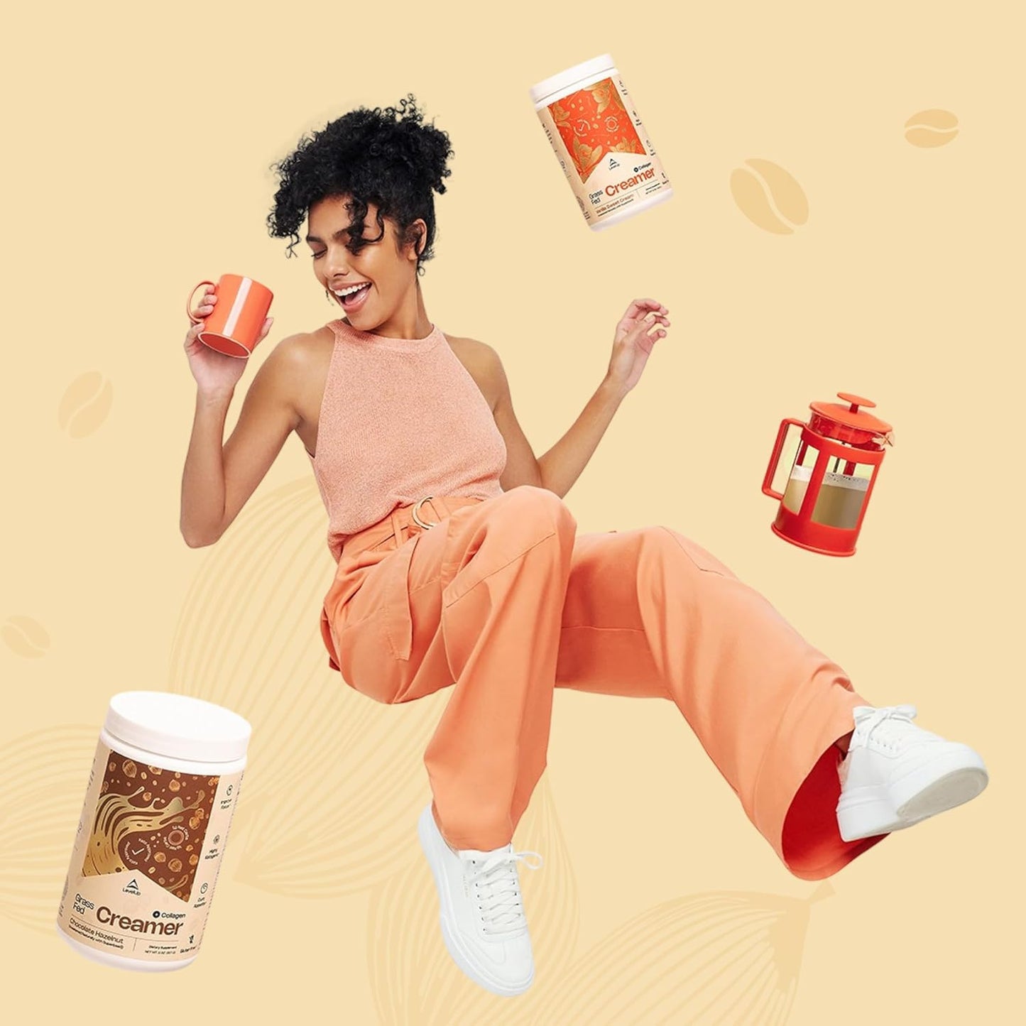 LevelUp Creamer, with Energizing MCT Oil and Collagen Peptides, Keto Coffee Creamer, Supports Natural Energy & Ketone Production - Original (Unsweetened) 7 oz