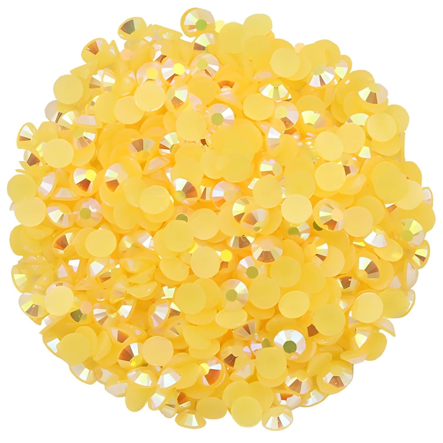 1440 Pcs SS20 5mm Flatback Rhinestones for Nails Art Crafts Glitter Round Shine Gems AB Crystals DIY Clothes Shoes （Orange Yellow AB）