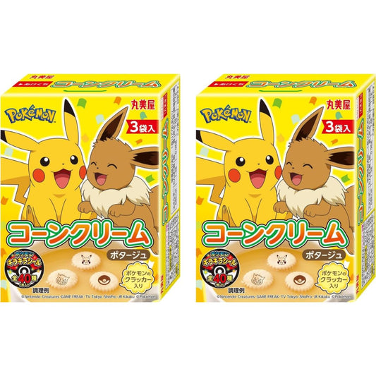Marumiya Pocket Monster Instant Corn Cream Soup 3 Serves Set Of 2