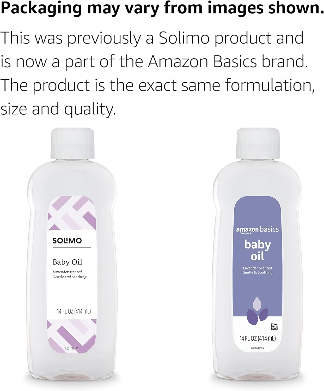 Amazon Basics Baby Oil, Lavender Scented, 14 Fluid Ounce, 1-Pack (Previously Solimo)