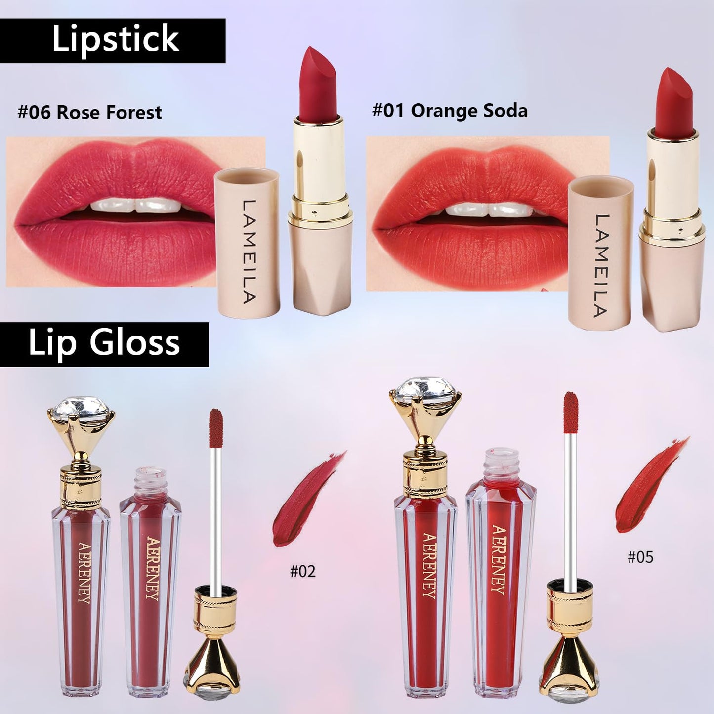 Makeup Kit for Teen Girls,All in One Makeup Kit for 2X16 Colors Eyeshadow Liquid Foundation Eyeliner Pencils Contouring Stick Lip Gloss Eyebrow Pencils 8Pcs Makeup Brushes etc (rainbow)