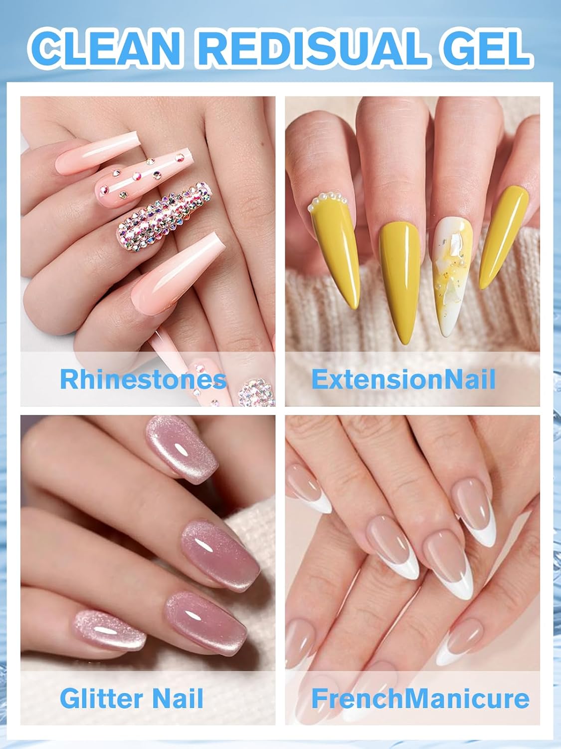 EBANKU 4OZ Nail Brush Cleaner, Nail Art Brushes Conditioner Quickly Clean Gel Nail Brush Clean Solution With Glass Cup and 100 Pcs Cleaning Pad for Nail Extension Gel