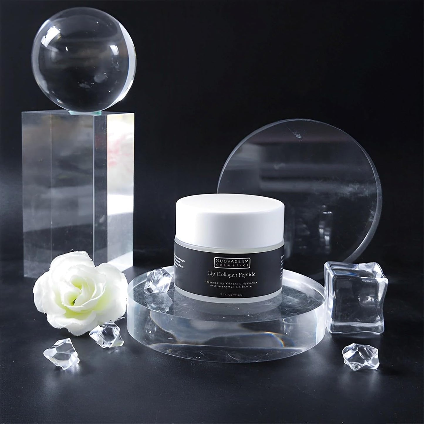 SLT Hydrating Lip Mask - Vegan Lip Collagen Sleeping Mask Soft and Supple Lips - Moisturizing Lip Balm with Peptide Complex for Lip Wrinkles Repair, Overnight Lip Treatment for Cracked Lips