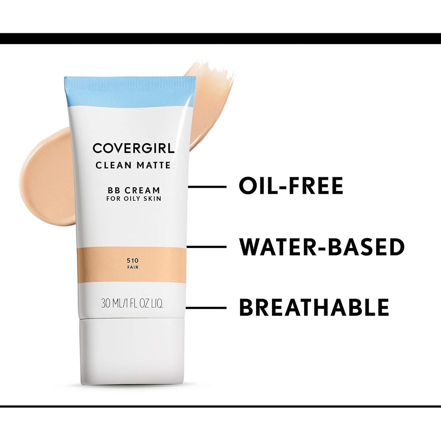 COVERGIRL - Clean Matte BB Cream, Oil-Free, Long-Lasting, Sensitive Skin, Lightweight, 100% Cruelty-Free (Pack of 2)