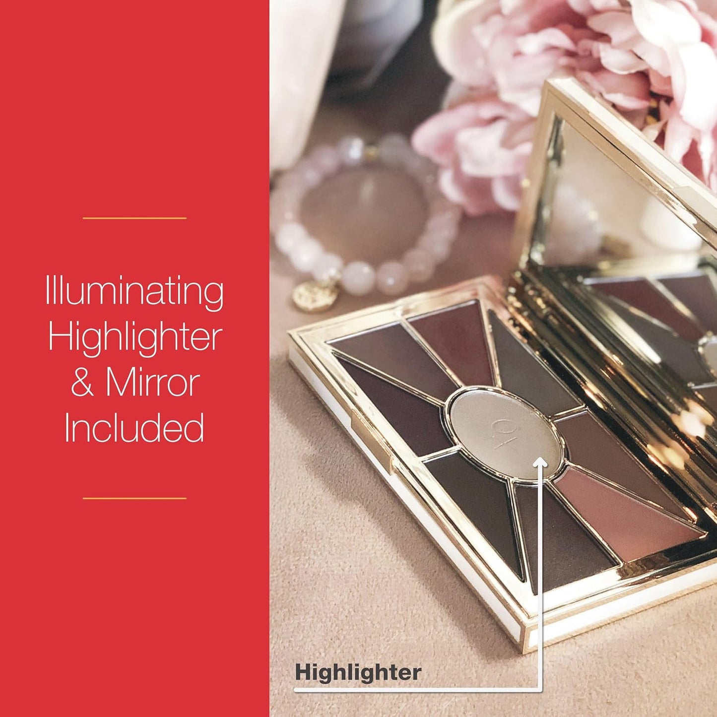 Mirabella Eye Love You Neutral Shimmer Eyeshadow Palette - Makeup Palette w/Ultra Pigmented Pressed Powders, Creamy Matte & Shimmer Brown Eyeshadow Shades - Rendezvous