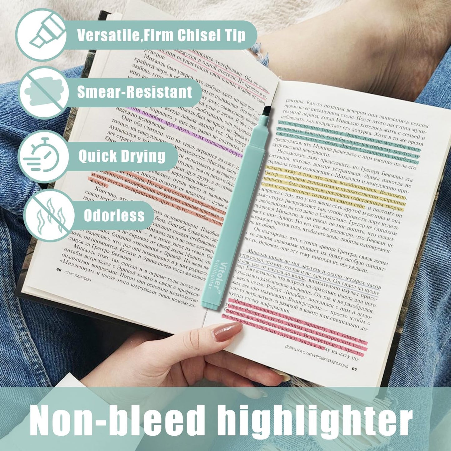 Bible Highlighters,8 Colors pastel highlighters, Cute Pens with Chisel Tip for Journaling Office School Bible Study Supplies