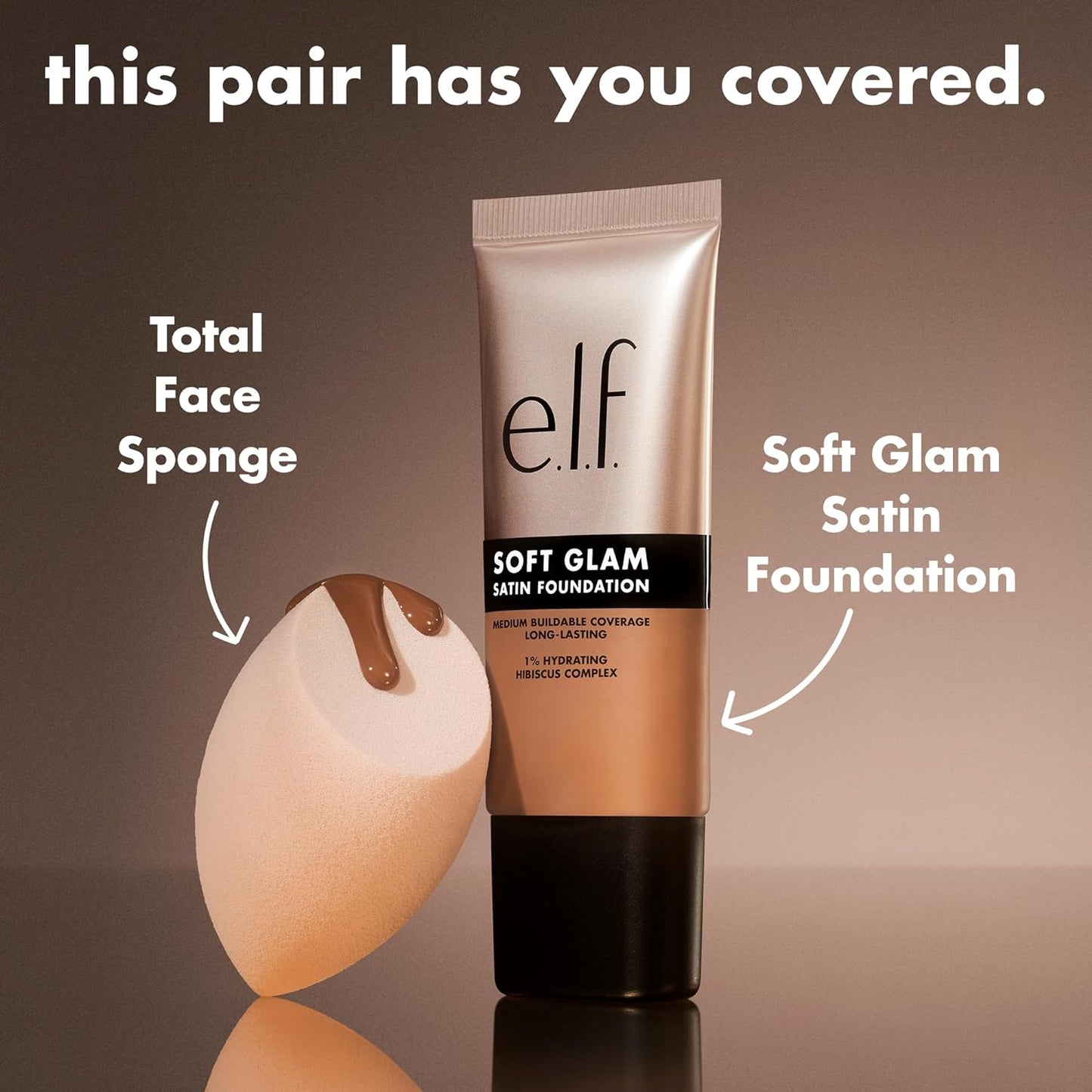 e.l.f. Soft Glam Foundation, Medium Coverage, Long-Lasting & Buildable Foundation For A Smooth, Satin Finish, Vegan & Cruelty-Free, 20 Light Cool