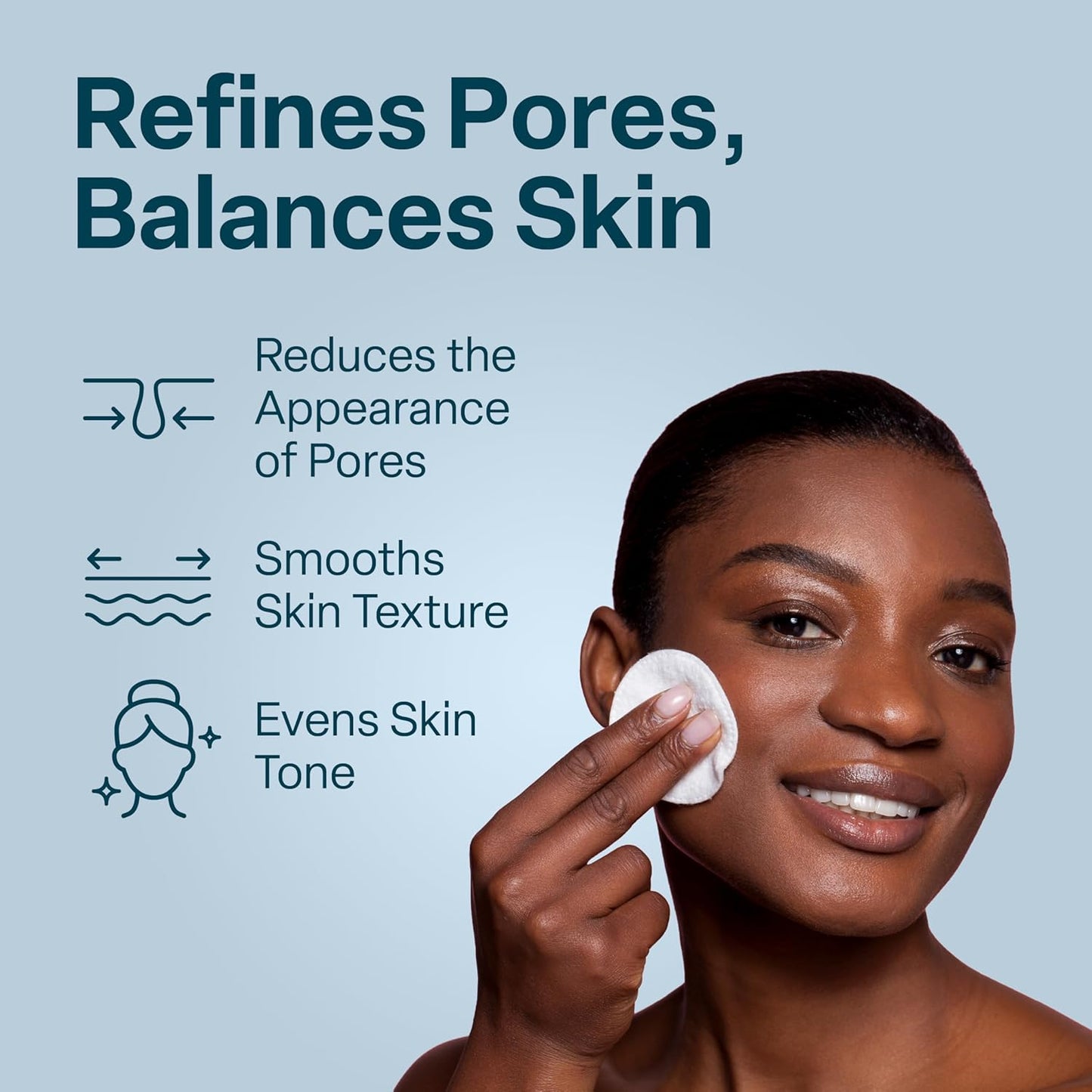Pore Refining Toner Pads with Salicylic Acid and Niacinamide in a Witch Hazel Solution - With Vitamins B5, C & E, Chamomile & Green Tea - Helps Reduce the Look of Enlarged Pores