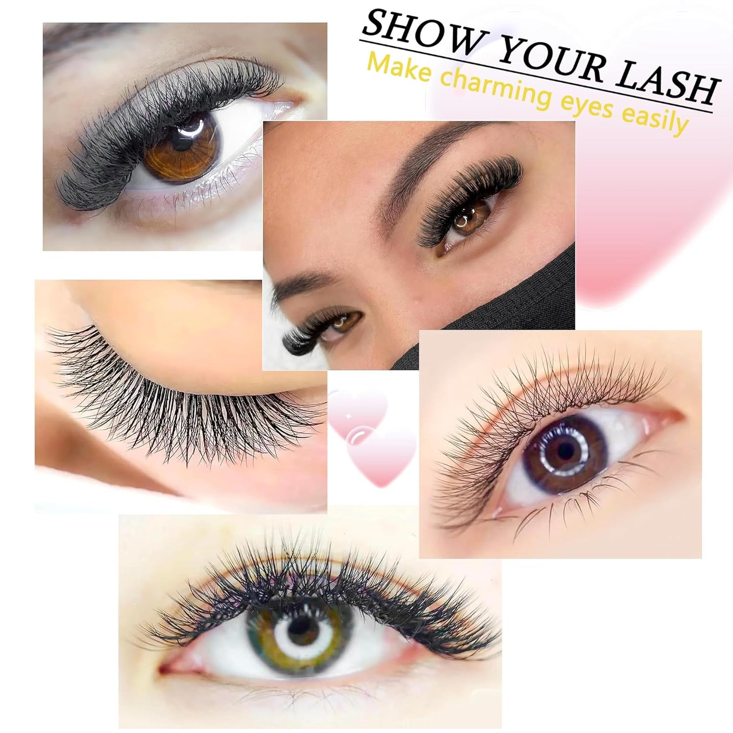 YY Lash Extensions Supplies Y Eyelash Extensions 0.07mm Thickness C Curl 15mm Premade Fans 4D Russian Volume Matte Black 12 Rows Crisscross Eye Lashes(YY-0.07-C,15mm)