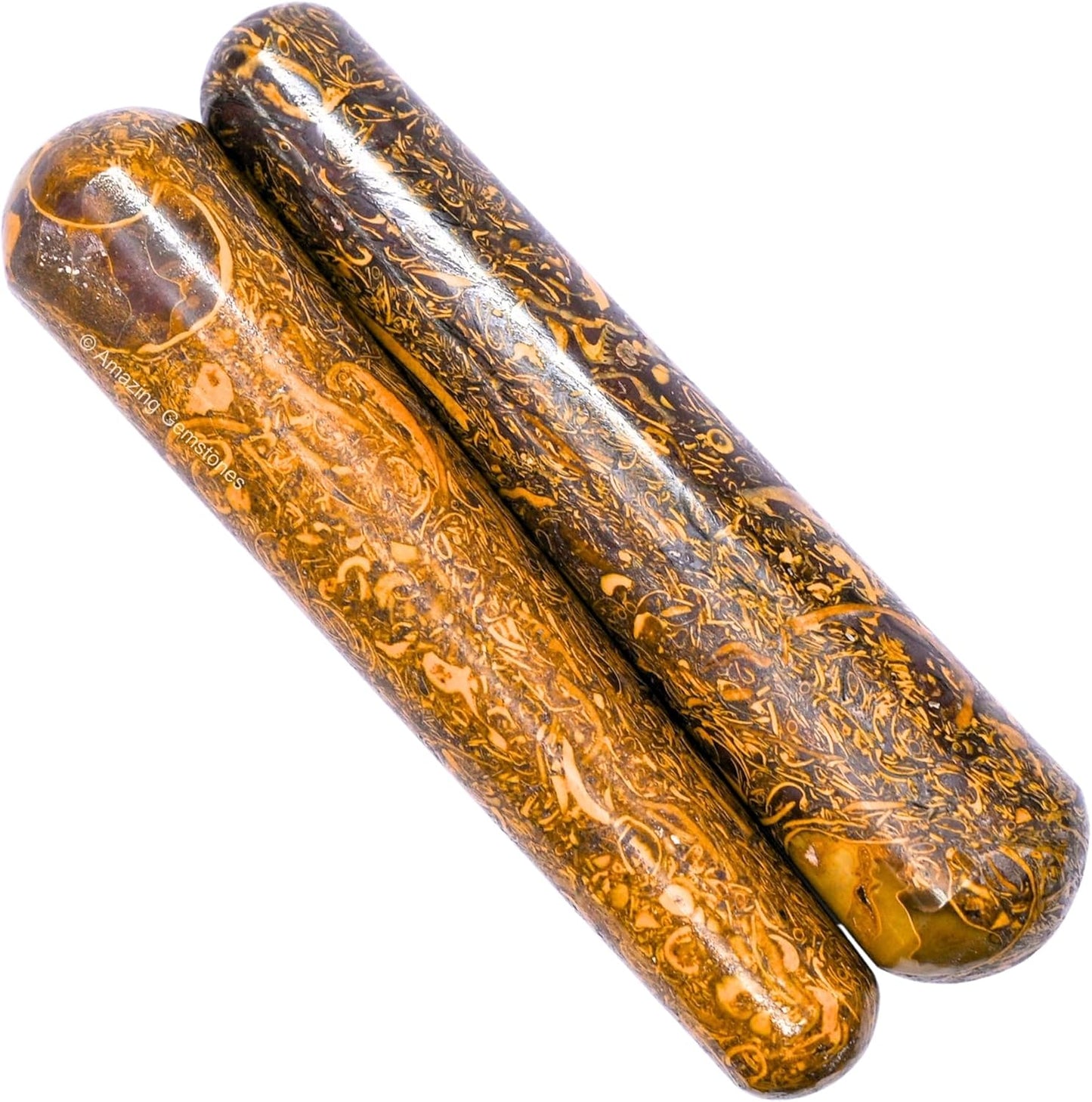 Amazing Gemstone Mariyam Jasper Crystal Wand Massage Stick - Pelvic Wand Gua Sha for Adults - Crystals and Healing Stones Massage Wands for Adults Gifts (Smooth)