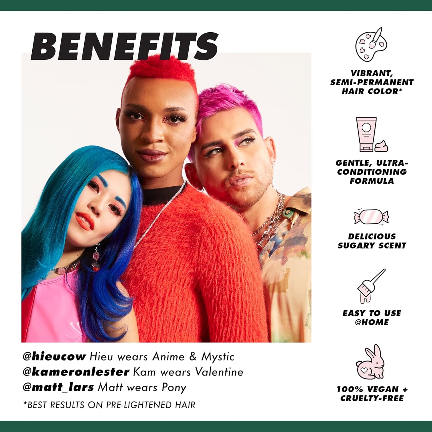 Lime Crime Unicorn Hair Dye Full Coverage, Sea Witch (Rich Teal) - Vegan and Cruelty Free Semi-Permanent Hair Color Conditions & Moisturizes - Temporary Green Hair Dye With Sugary Citrus Vanilla Scent