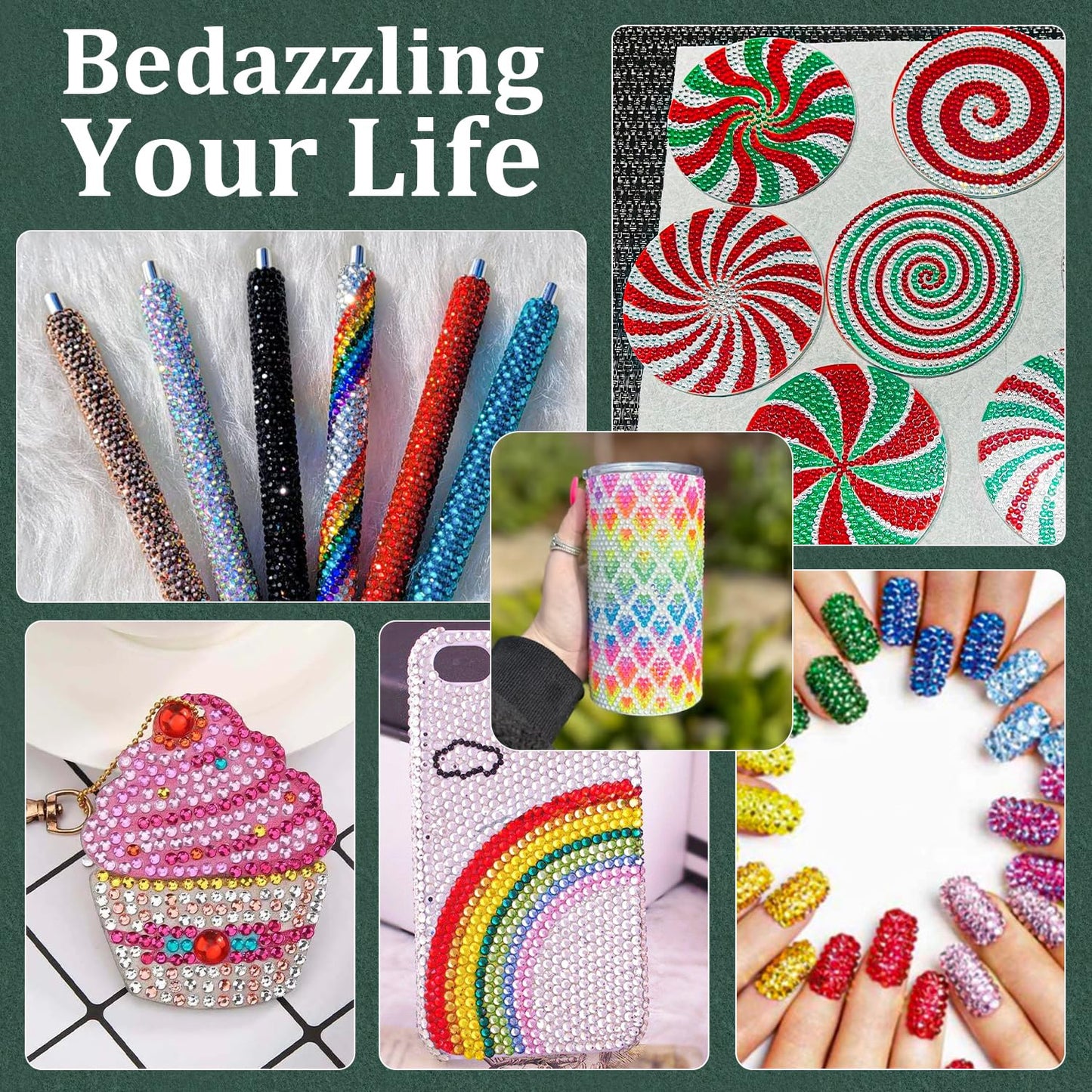 Resin Rhinestones for Crafting with B7000 Jewelry Glue, 1 Box Mix Colors 3mm Flatback Crystals with 3Pcs 10ml Glue for Bedazzling Crafts DIY Nail Art Makeup，Non Hotfix Gems for Clothing Shoes