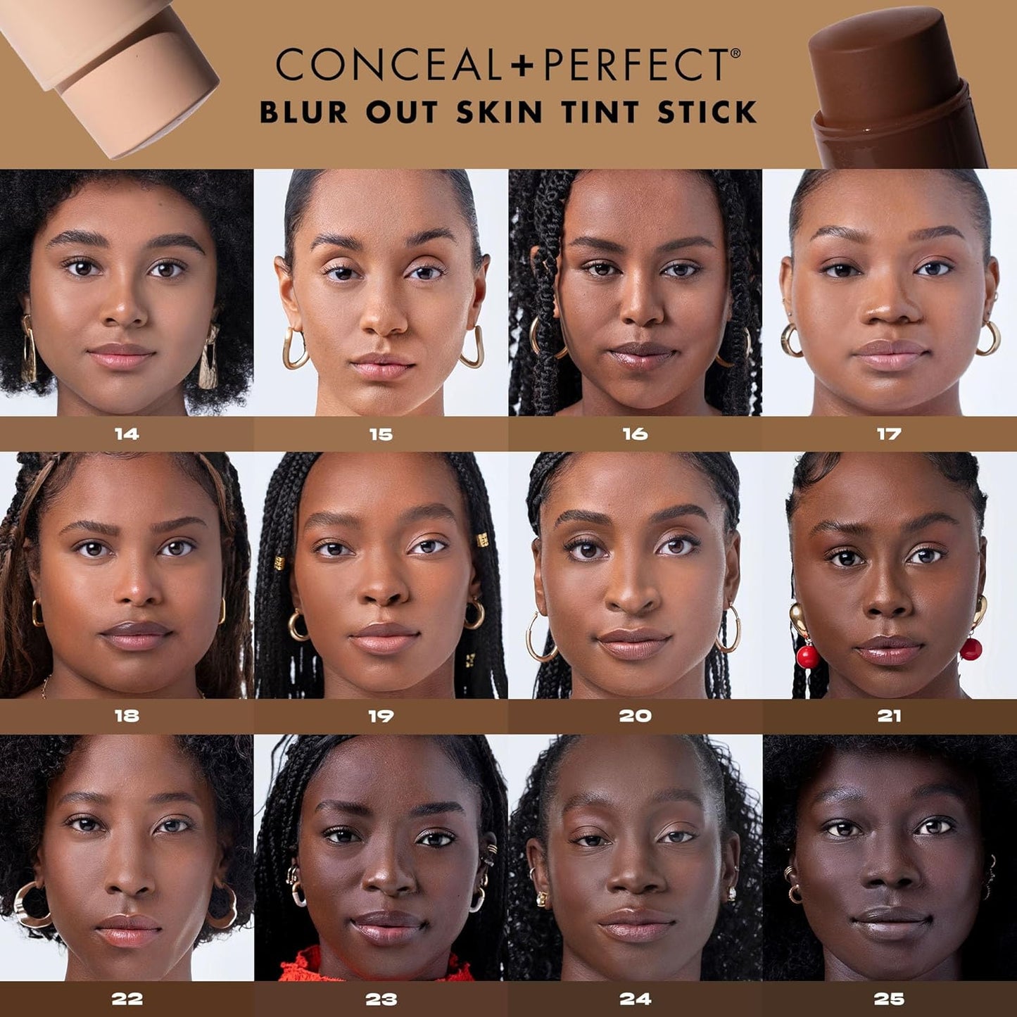 Milani Conceal + Perfect - Skin Tint Stick, Blur Out Tinted Moisturizer Makeup, Shade 023