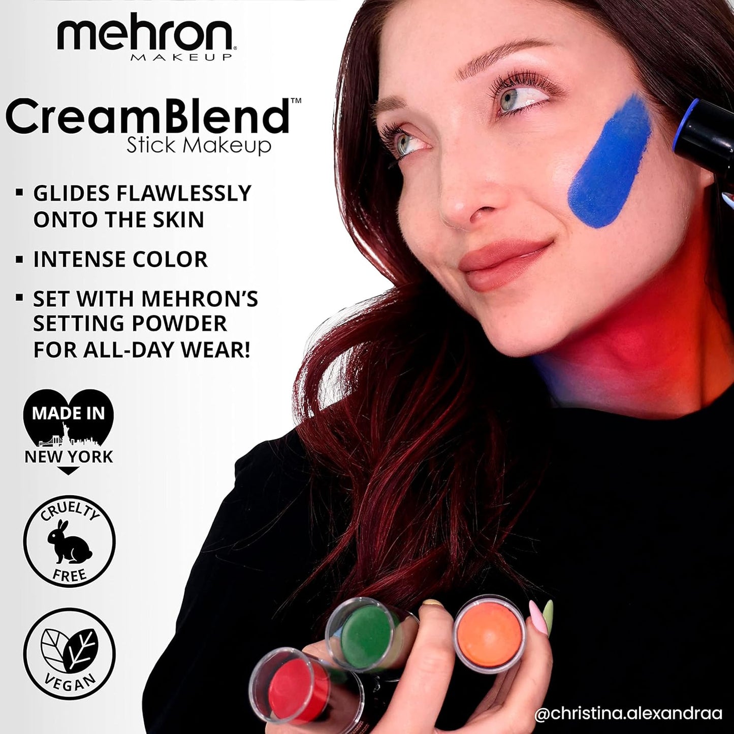 Mehron Makeup CreamBlend Stick | Face Paint, Body Paint, & Foundation Cream Makeup Body Paint Stick .75 oz (21 g) (Pastel Pink)