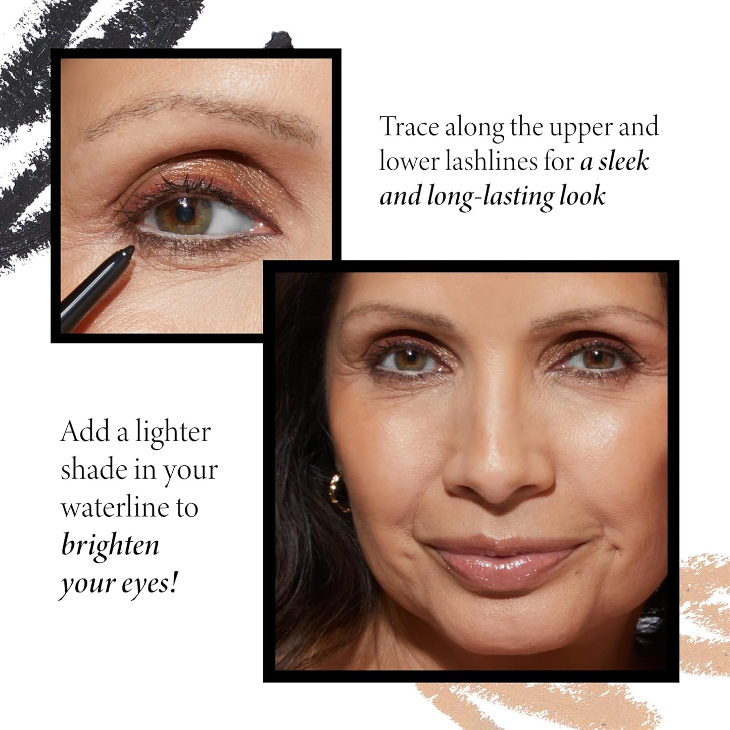 LAURA GELLER NEW YORK INKcredible Gel Eyeliner - Blackbird - Waterproof Smudge-proof Eyeliner Pencil - Built in Sharpener