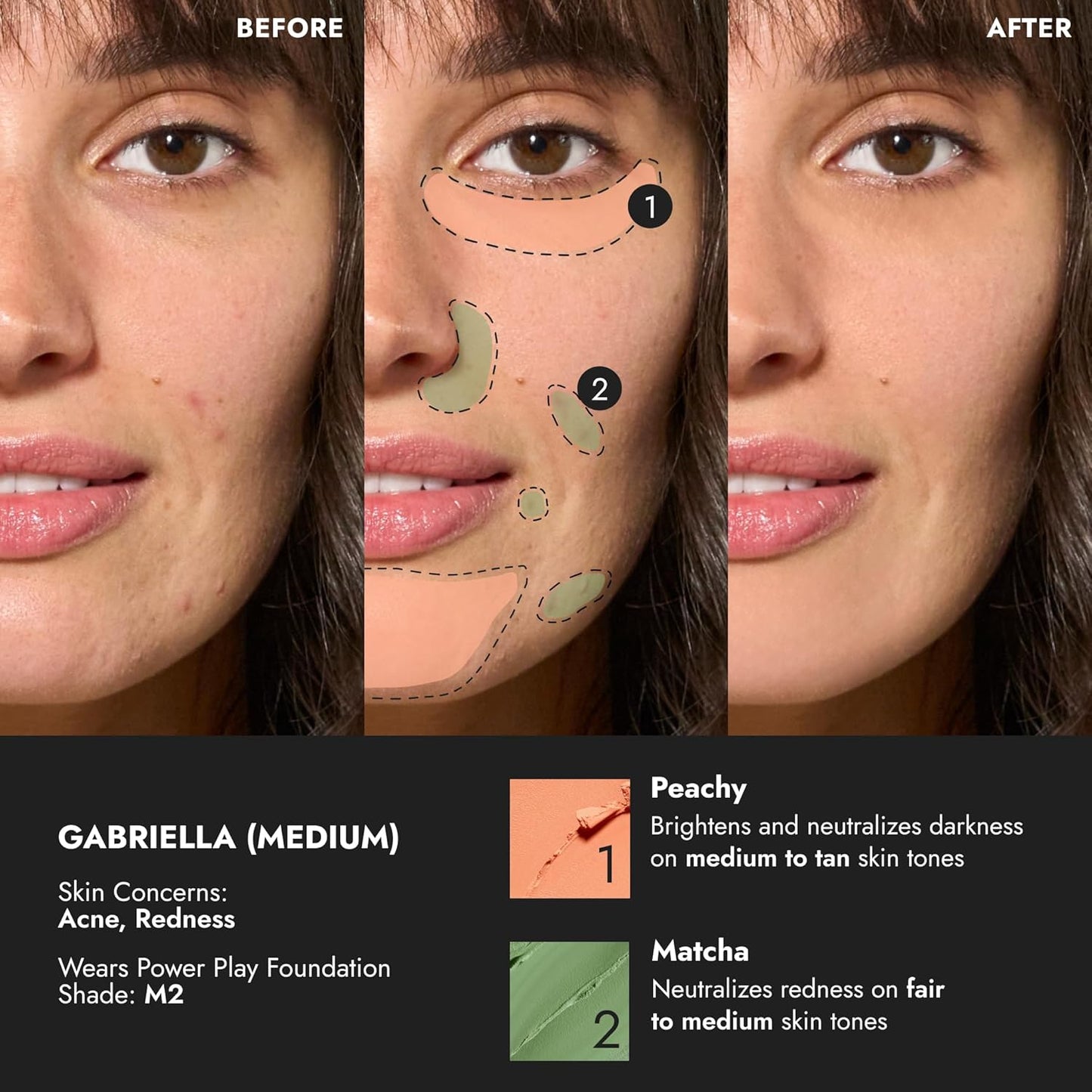 Cover FX Correct Stick Green Color Corrector Concealer - Matcha: Neutralize Redness (All Skin Tones) - Brighten + Neutralize Skin Discoloration - Creamy Lightweight Full Coverage