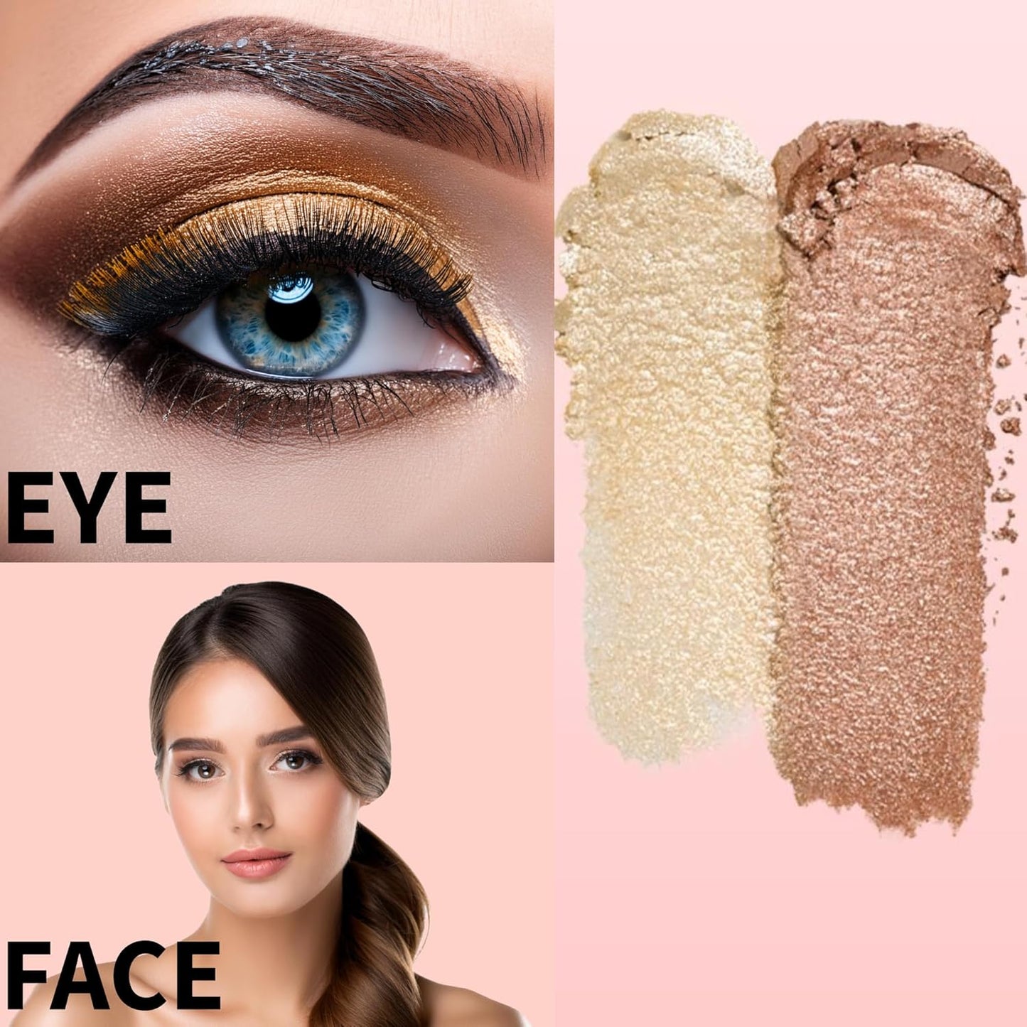 SAMIK Eye shadow blush concealer contour makeup kits full set all in one makeup set cosmetic girl makeup gift box blush set (Pink)