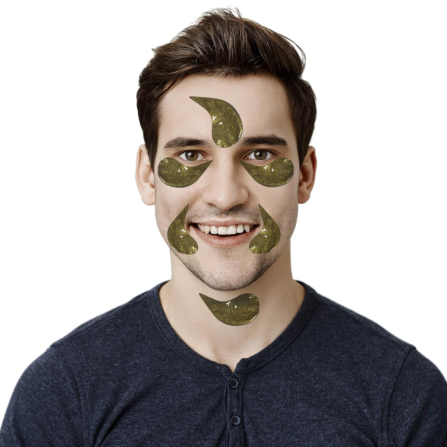 Korean 2pack Under Eye Patches 24K Gold Black Pearl Mask Anti-Aging Hyaluronic Acid Collagen Neck Forehead Laugh Line Pad Reducing Dark Circles & Wrinkles Treatment (120pcs, gold eye patches)