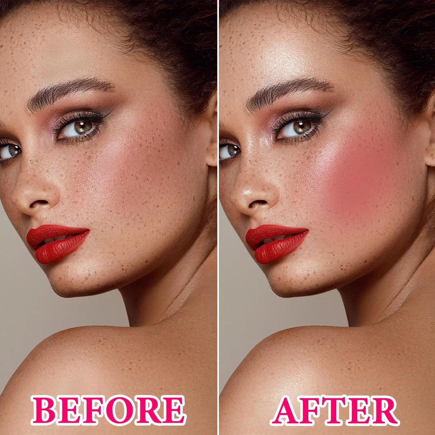 Cream Blush Stick,Blush Stick Long Lasting Non-greasy Multi Stick Blush for Women,Lightweight Concealer Waterproof Cream Blush Face Contouring Makeup Pen(05#)