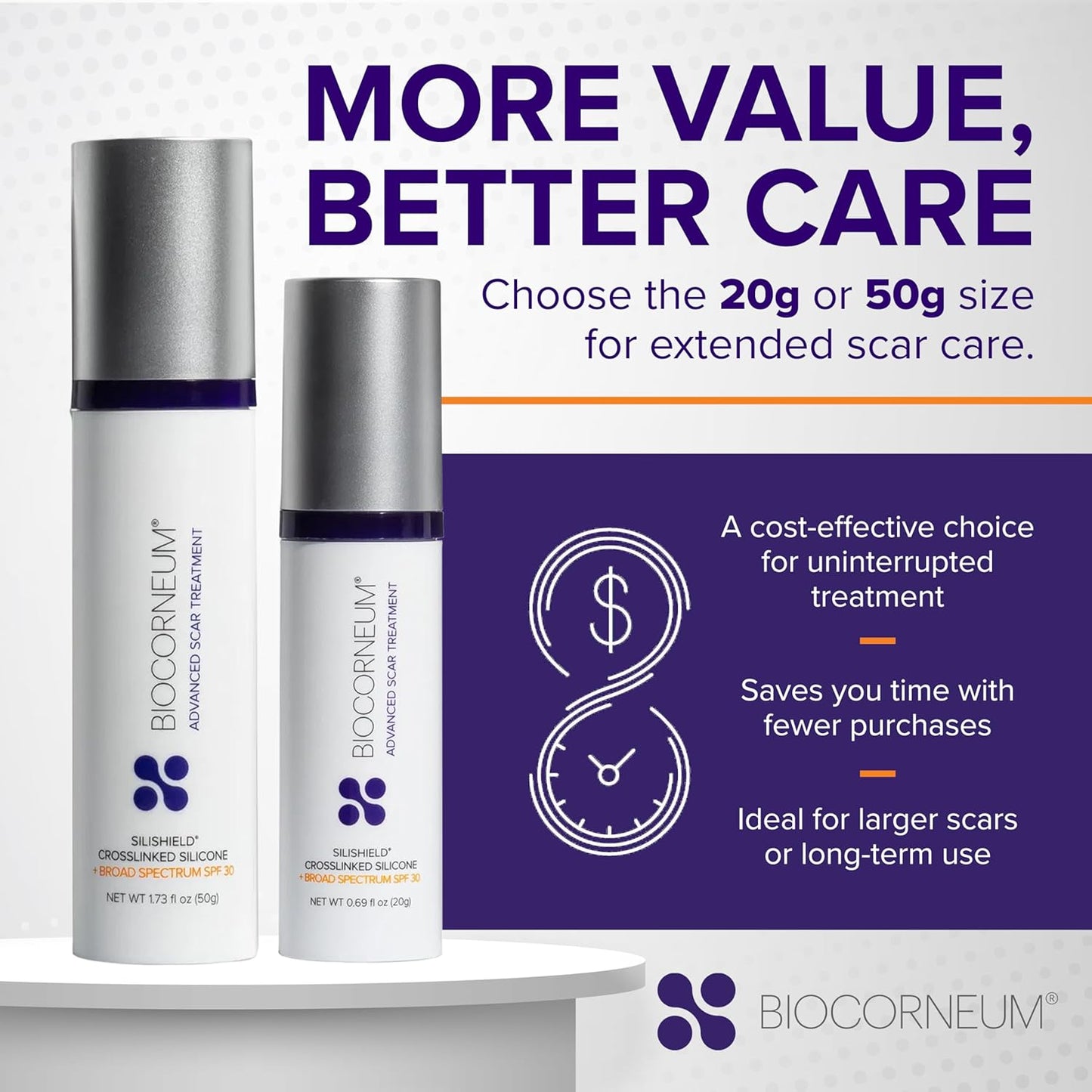 Advanced Scar Treatment with Silishield® & SPF 30 50g – Made in the USA, Fast-Drying, Water-Resistant Silicone Scar Gel - Surgeon Recommended for New & Old Scars - Suitable for Children Over 6 Months