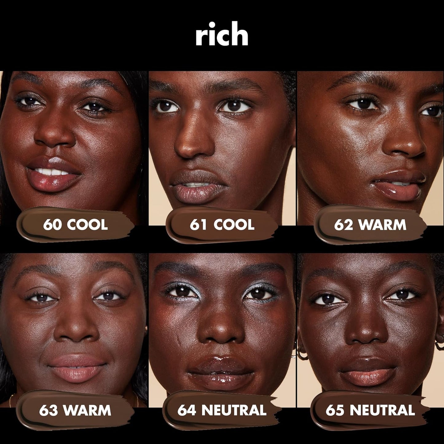 e.l.f. Soft Glam Foundation, Medium Coverage, Long-Lasting & Buildable Foundation For A Smooth, Satin Finish, Vegan & Cruelty-Free, 60 Rich Cool