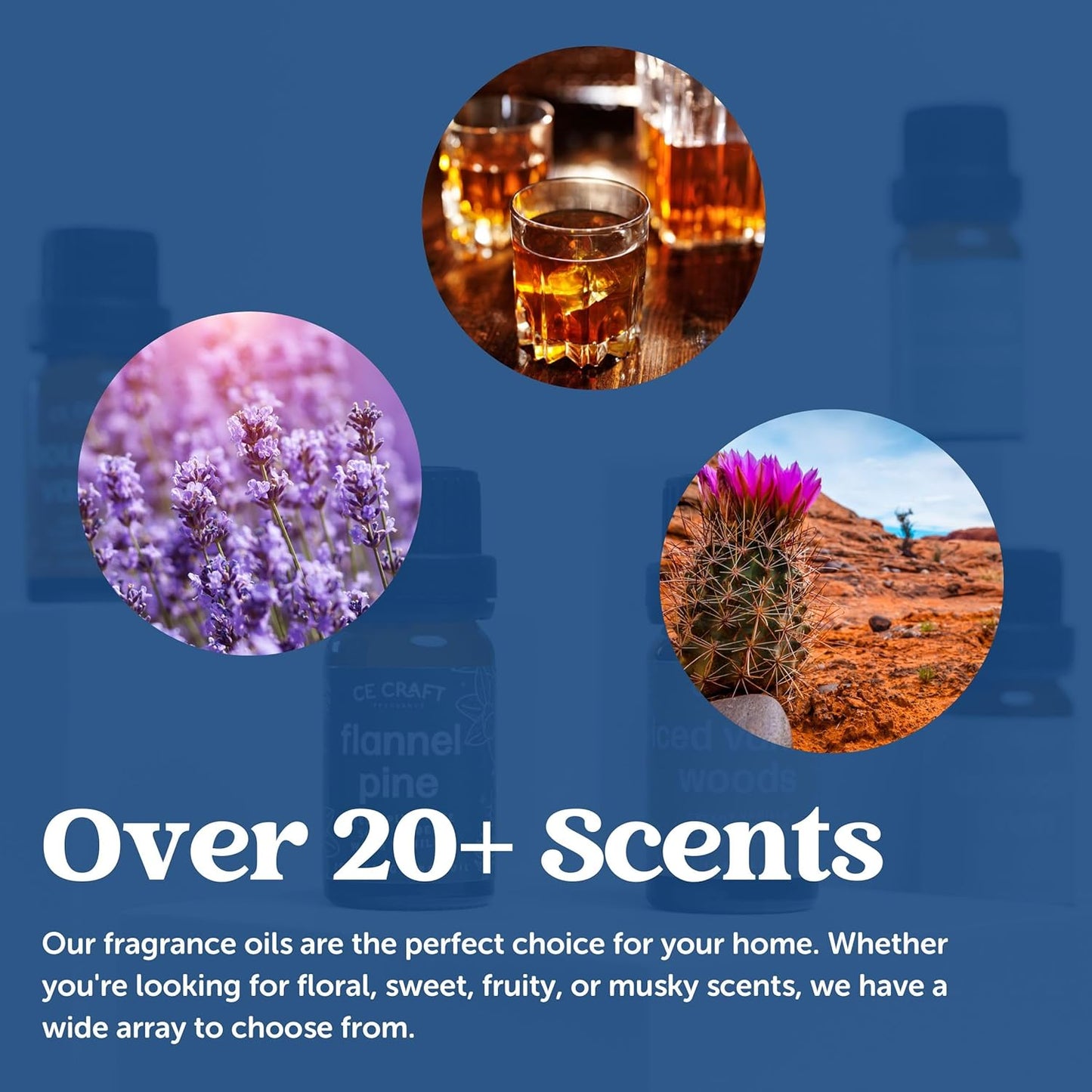 CANDECraftCo Premium Fragrance Oil – Diffuser Oils Fragrances Scented for Home, Candle Soap Making Supplies, Aromatherapy Blends for House (0.34 Fl Oz) (2-Pack, White Driftwood)