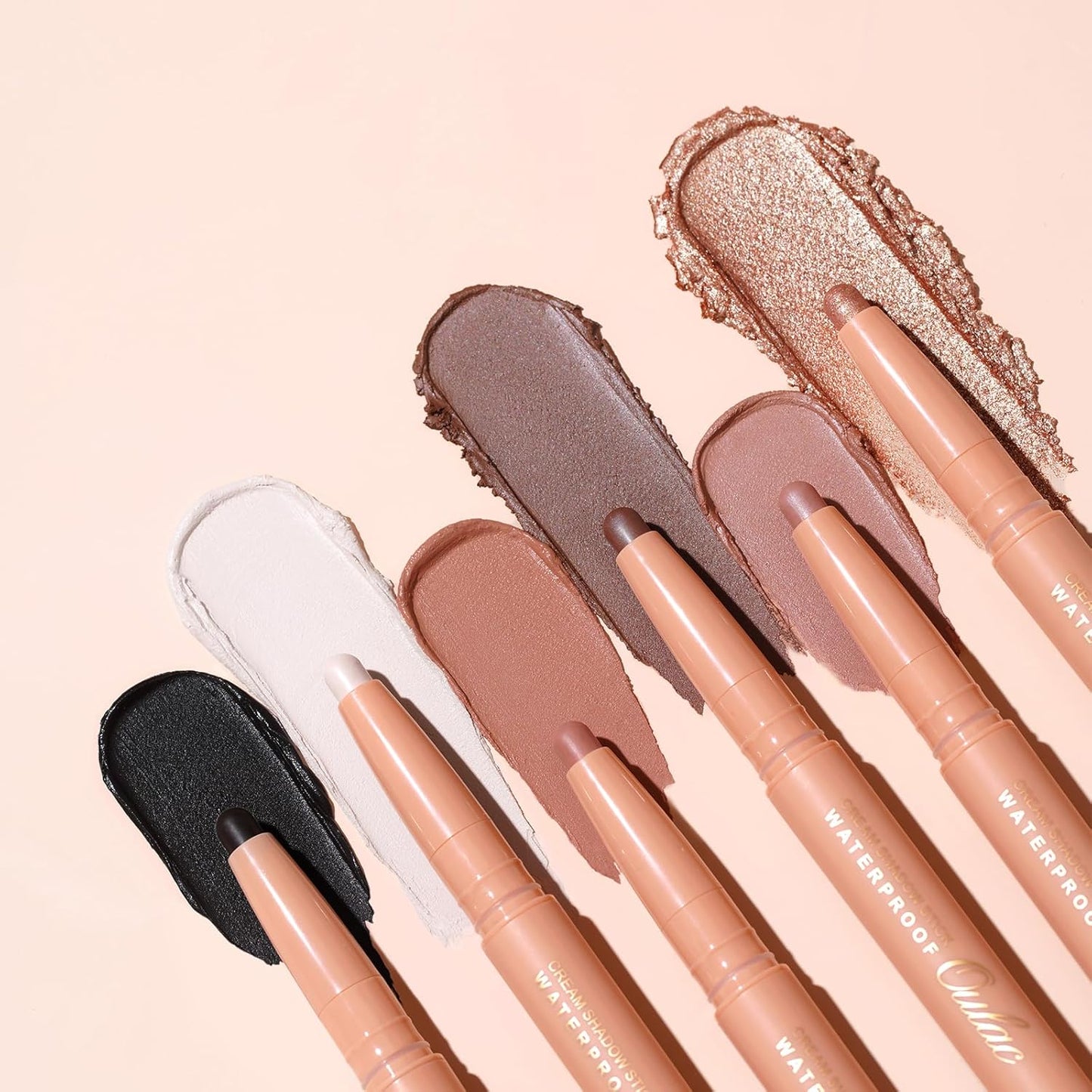 Oulac Nude Rose Eyeshadow Stick – Twist-Up Creamy Crayon, Waterproof & Blendable, Vegan & Cruelty-Free, 1.25g, WM03 Rose Dawn