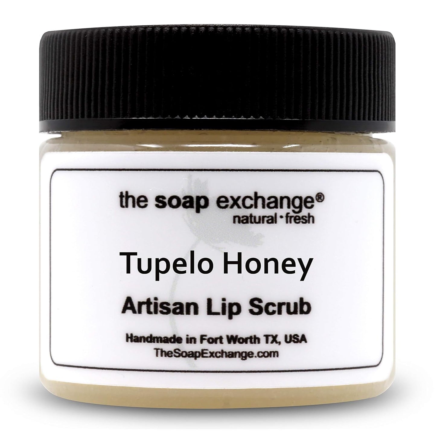 Lip Scrub - Tupelo Honey Flavor - Hand Crafted 1.5 oz / 42.5 g Natural Lip Care, Artisan Lip Treatment, Exfoliate, Hydrate, & Protect. Made in the USA.