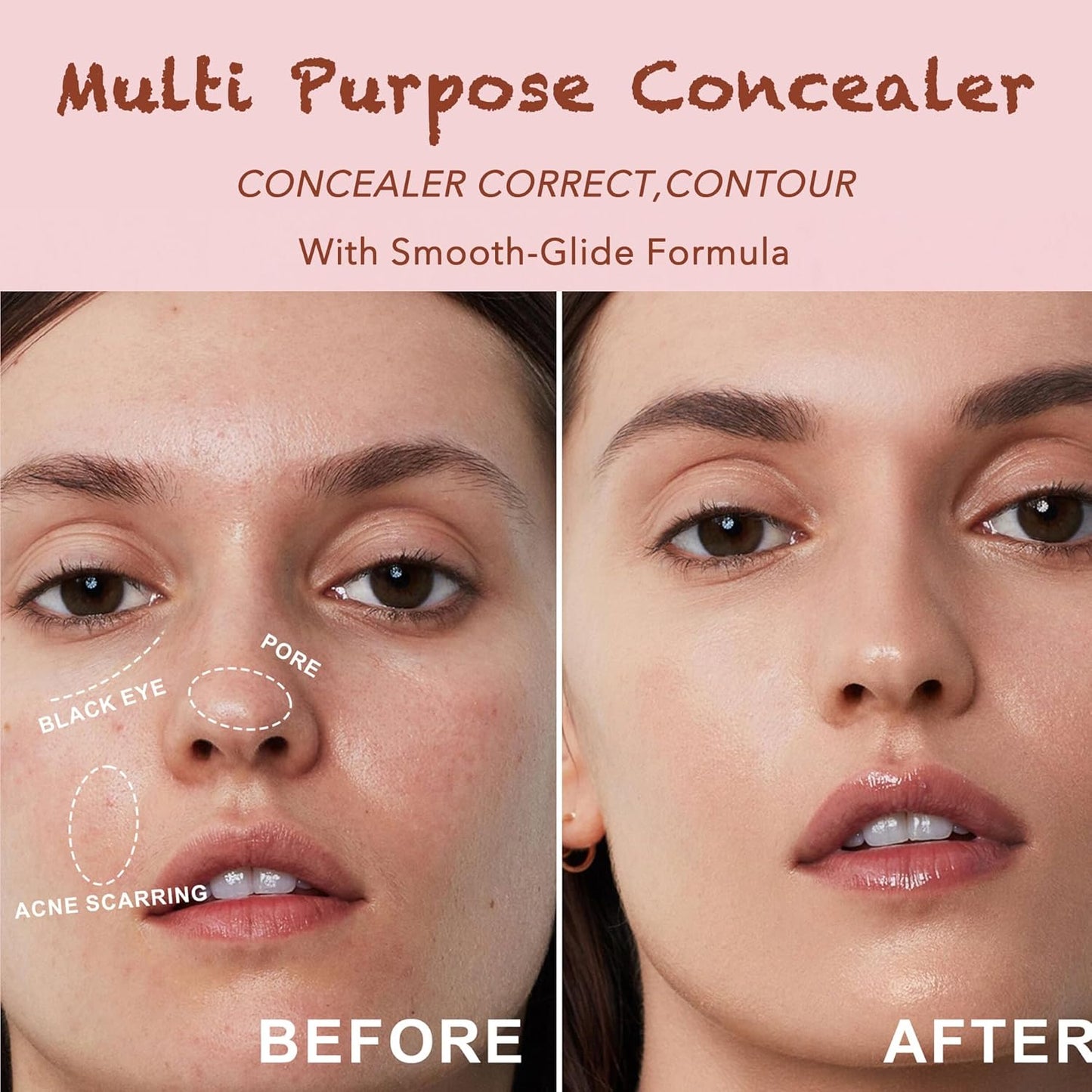 Sunnyvale Contour Stick With Cushion Applicator, Liquid Contour Wand, Cream Bronzer Concealer Stick Lightweight For A Naturally Sculpted Look, Buildable Formula, Vegan & Cruelty-free
