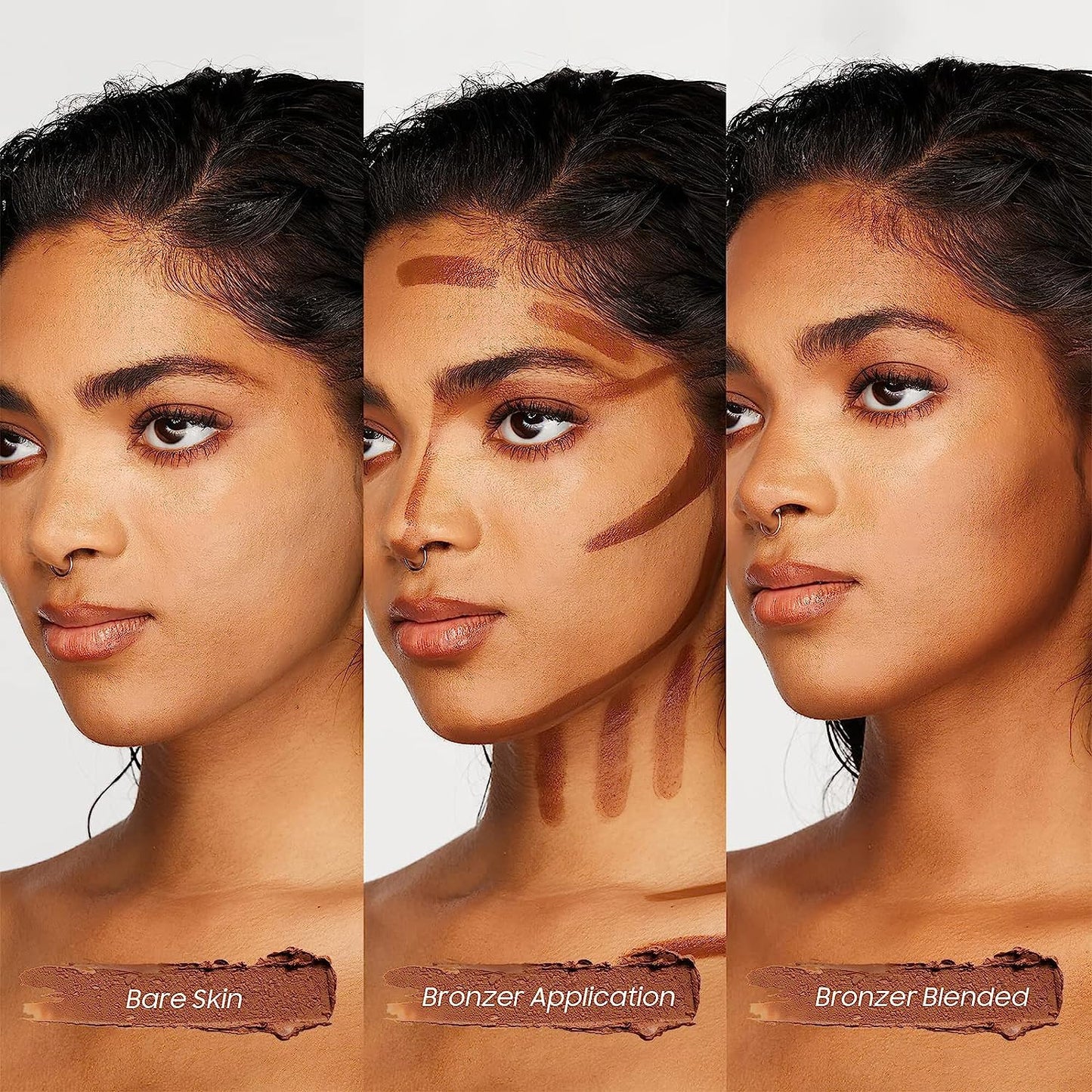 2023 Upgrade Contour Stick, 2 Colors Double-end Contour Highlighter Stick Contour Stick Face Highlighter Contour Makeup Contouring Sticks Cream Concealer (Lotus, Light Brown)