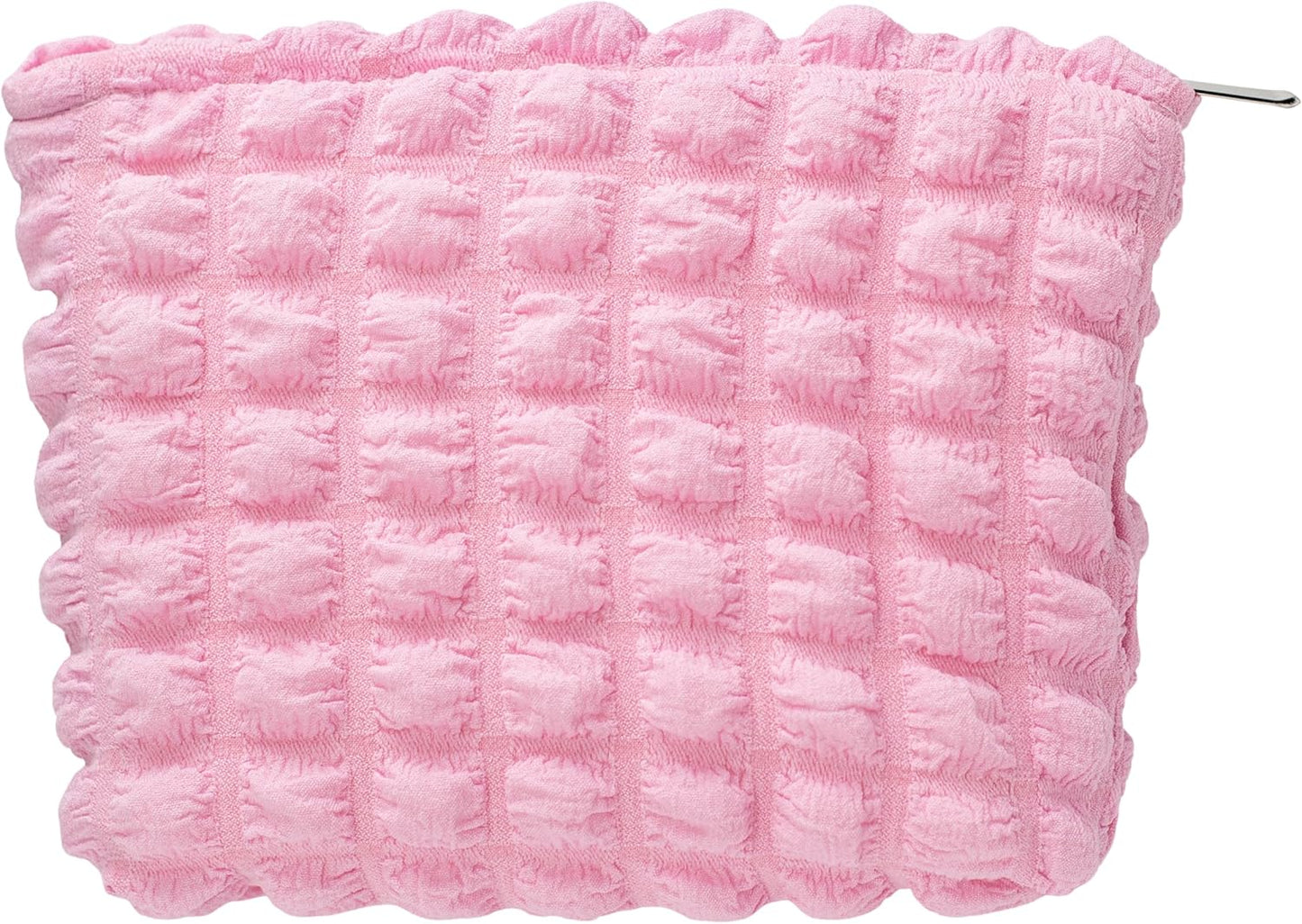 Floral Makeup Bag Large Cotton Zipper Pouch for Purse Travel Canvas Make Up Organizer for Women Cosmetic,Bubble Watermelon Pink