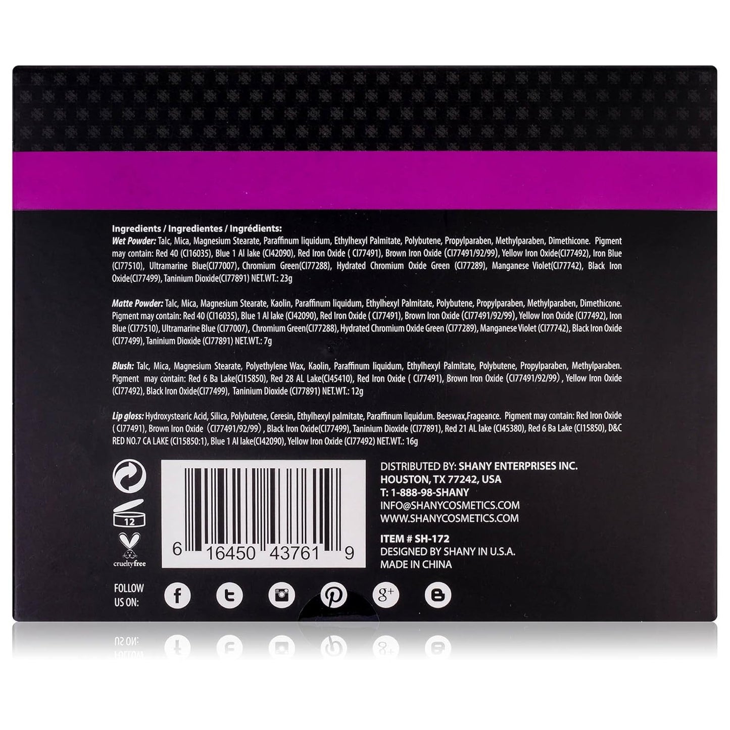 SHANY 'Fix Me Up' Makeup Kit - Compact Travel Makeup Portable Giftable Adult and Teen Makeup Set Eye Shadows, Lip Colors, Blushes, and Applicators